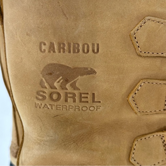 Sorel Caribou Waterproof Boot Tan/Black Men's Size 10 - Picture 2 of 13